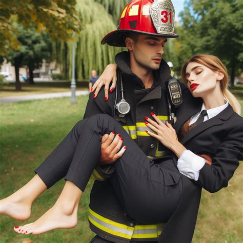 Fireman Carries Unconscious Woman Lawyer By Razyuv On Deviantart