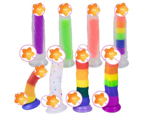 Jelly Dildo Silicone Mature Colorful Sex Toy For Adult Women Etsy