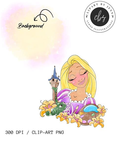 Watercolour Rapunzel Tangled Clipart Rapunzel Png Printable