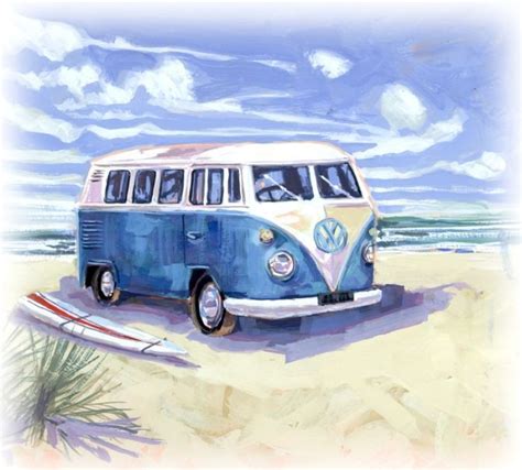 Volkswagen Bus Art Vw Art Bus Art