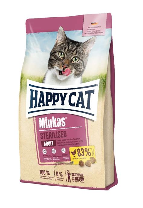 Характеристики Корм сухой Happy Cat Minkas Sterilised для ...