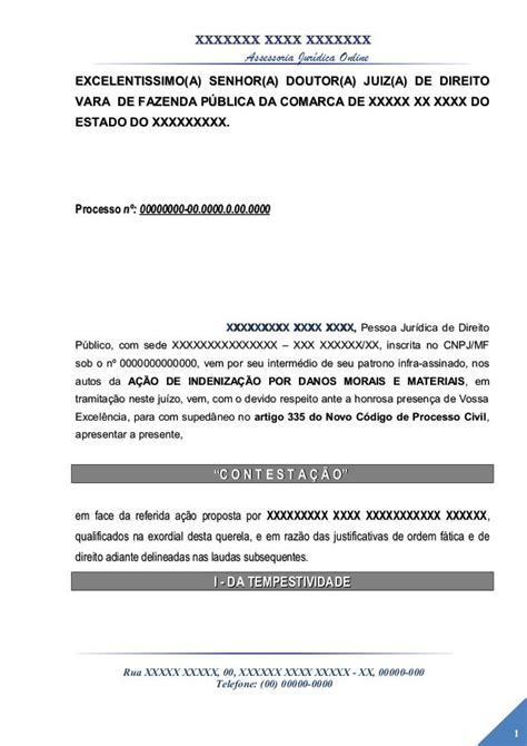 Modelo De Contestação Ação Civil Publica Vários Modelos