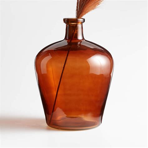 Canadian Glass Amber Vase Weeklybangalee