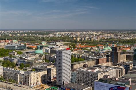 Premium Photo | Warsaw skyline with warsaw towers