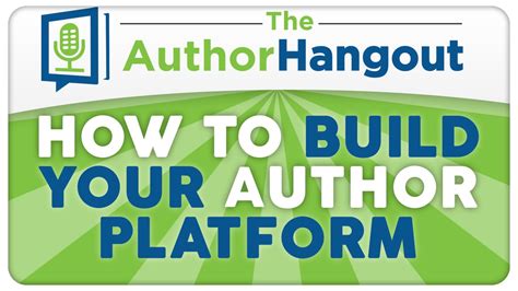 How To Build Your Author Platform The Author Hangout Episode 8 W