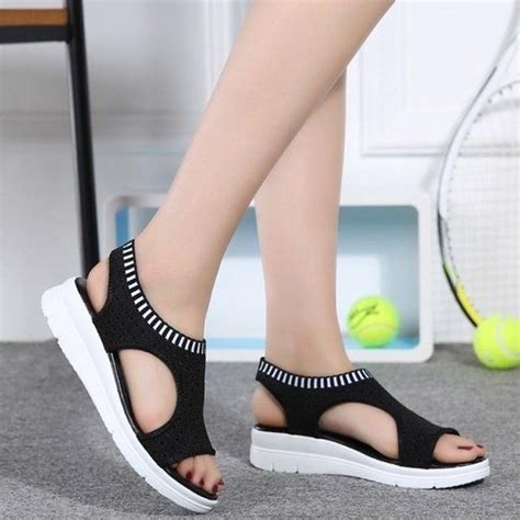 Dealcrafty Size Women Shoes Summer Elastic Band Platform Sandals