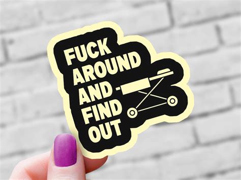 In Your Face Fuck Around And Find Out Sticker FAAFO Offensive Decal Laptop Sticker Funny Bumper