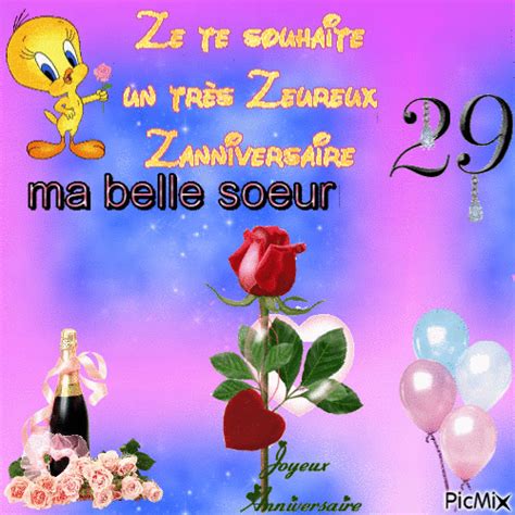 Joyeux Anniversaire Ma Petite Soeur Cherie