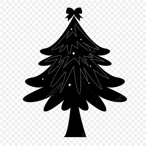 Christmas Tree Silhouette White