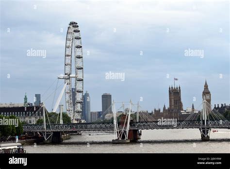 The London eye ferris wheel Stock Photo - Alamy