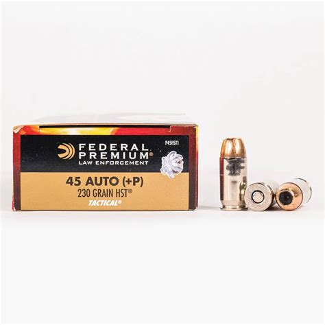 Federal Le 45 Acp 230gr Jhp P Hst P45hst1 Ammo For Sale 250 Rounds