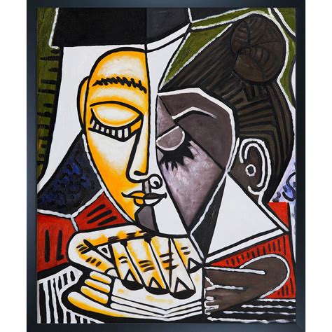 Shop Pablo Picasso Tete D Une Femme Lisant Hand Painted Framed Art