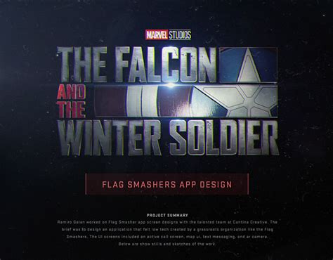 The Falcon and the Winter Soldier - Flag Smashers App | Behance