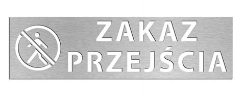 Piktogram Tabliczka Znak Zakaz Przej Cia Fv Erli Pl