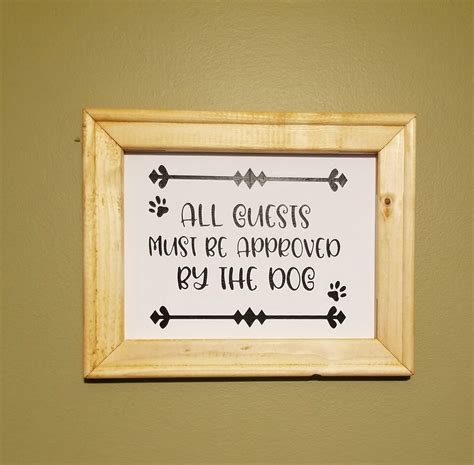 Funny dog signs for a home dog lovers signs guest room wall | Etsy