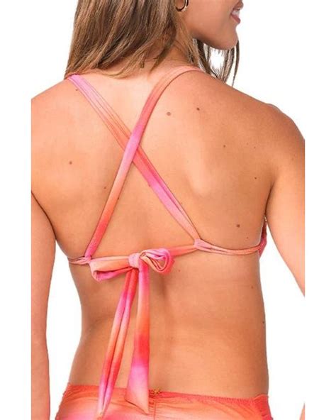 PQ Swim Sylvie Triangle Bikini Top In Pink Lyst