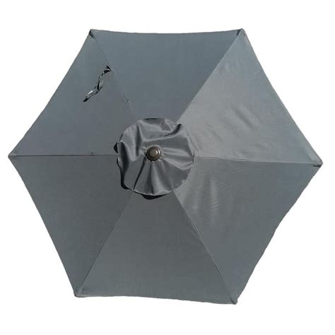 Ft Steel Market Crank Lift Push Button Tilt Patio Umbrella With