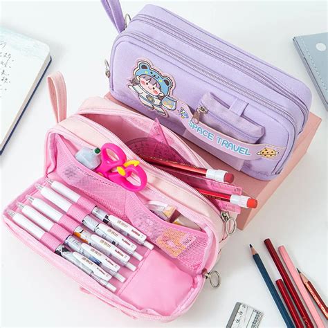 Trousse Crayons Super Scolaire Kawaii Fournitur Grandado