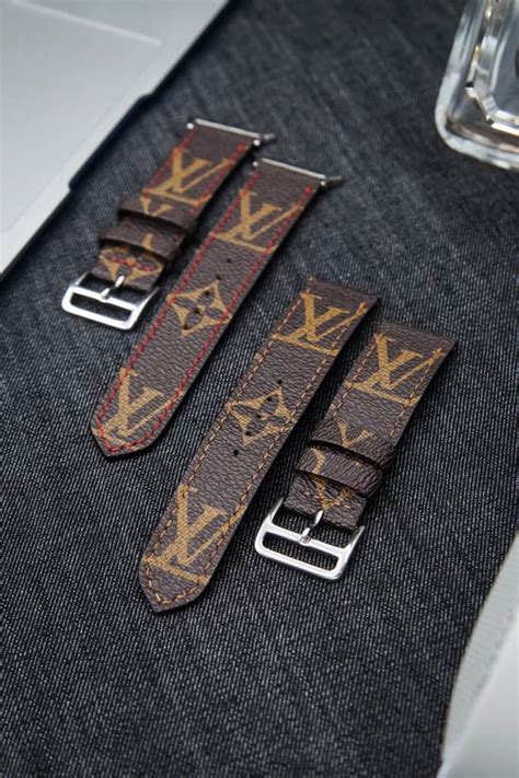 Handmade Lv Apple Watch Band Louis Vuitton Iwatch Band Lv | Monogram ...