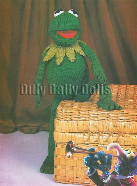 Kermit The Frog Toy Doll Muppet Knitting Pattern Etsy Knitting