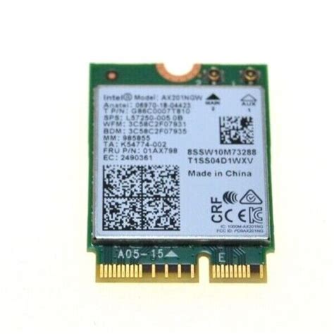 L57250 005 01ax798 Wlan 11ax 2x2 Int Ax201ngw 2230nv Hp 15 Cs Series Grade A Ebay