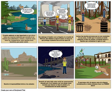 La Contaminación Del Medio Ambiente Storyboard