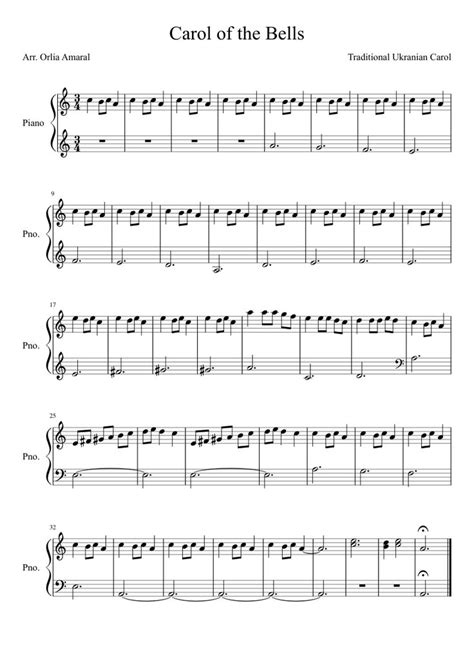 Carol Of The Bells Sheet Music