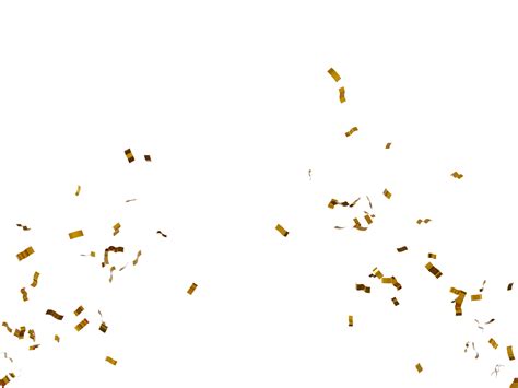 3D rendered golden confetti 11577796 PNG