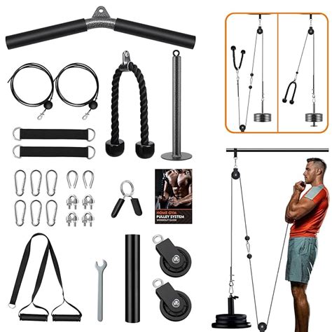 Buy Gonex Pulley System Fitness Upgraded Diy Home Gym 2 Pulleys Cable Weight System For Tricep