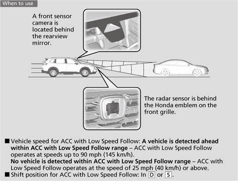 Adaptive Cruise Control Acc With Low Speed Follow Cr V Honda