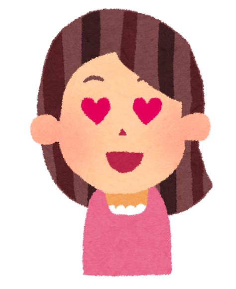 女性の表情のイラスト「目がハート・疑問・居眠り・照れ」 かわいいフリー素材集 いらすとや