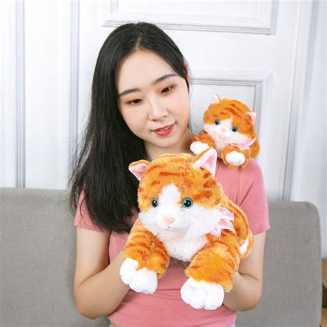 Hot Stock3040cm No Sound Cat Plush Toy Like Real Cute Little Kitten