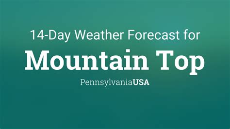 Mountain Top, Pennsylvania, USA 14 day weather forecast