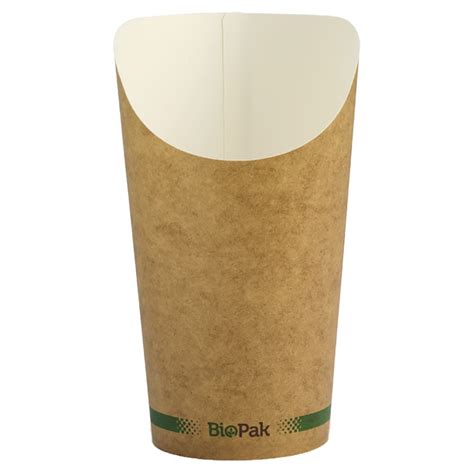 Biocup Chip Cup Kraft Brown 473ml Biopak Reward Hospitality