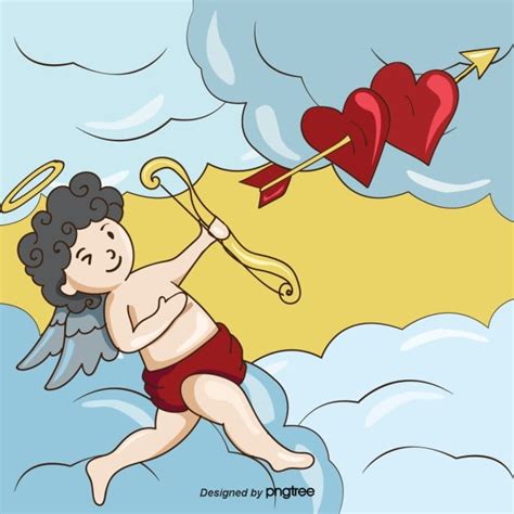 Cupids Arrow Element On Cartoon Valentines Day Cupids Arrow Flaky