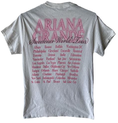 Ariana Grande Sweetener World Tour White T Shirt Wome Gem