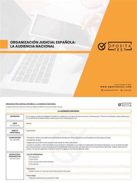 Organización Judicial Española La Audiencia Nacional Pdf