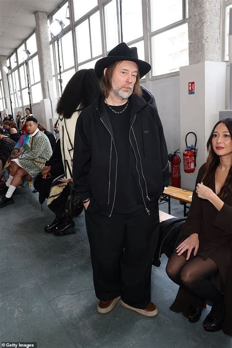 Radioheads Thom Yorke Keeps It Casual In Stylish Black Hoody As He Is