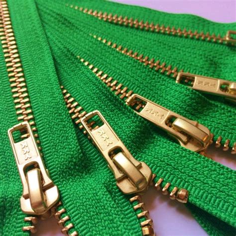 Metal Zippers Inch Closed Bottom Ykk Brass Teeth Zips Etsy