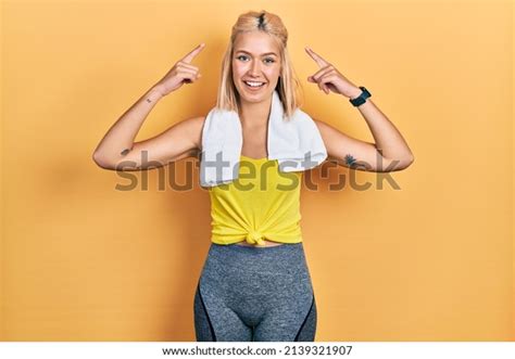 Beautiful Blonde Sports Woman Wearing Workout Stock Photo Shutterstock