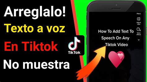 ¿por Qué No Funciona Texto A Voz Cómo Convertir Texto A Voz En Tiktok Text To Speech Youtube