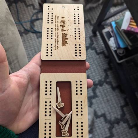 Bold Color Personalized Cribbage Pegs Text On Both Sides Of Wooden