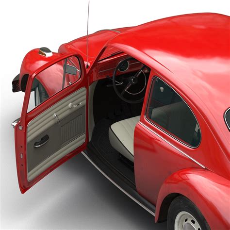 Volkswagen Beetle 1966 Simple Interior Red 3D Model $79 - .3ds .c4d ...