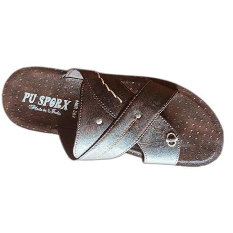 Men Brown PU Slipper At Rs 349 Pair Hardoi Sandila ID 2848986162362