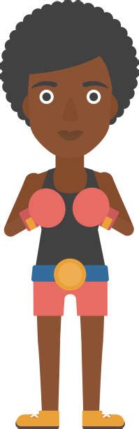 Kick Boxing Woman White Background Illustrations Royalty Free Vector