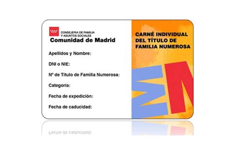 Carnet De Familia Numerosa