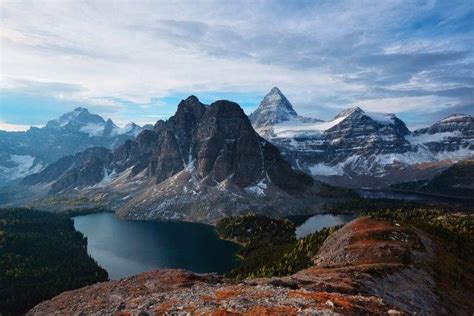 Nature Landscape Water Lake Mountain Snow Trees Forest British