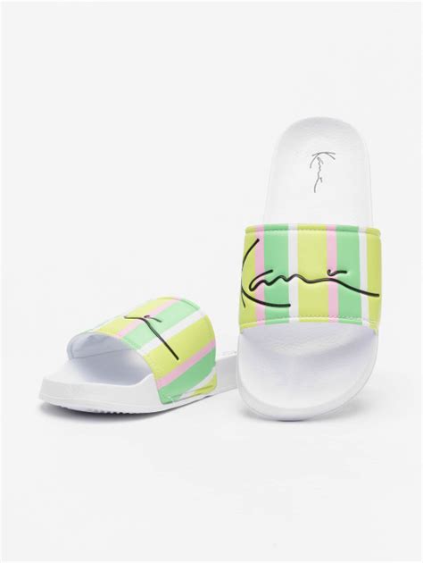 Karl Kani Shoe Sandals Signature Stripe Pool In Green 826091