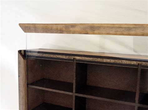 Wall Display For Matchbox Hot Wheels W COVER1 64 Scale Hand Made Walnut Stain EBay