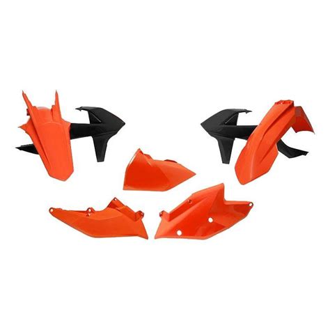 Kit Plastique RTech KTM 250 EXC F 17 19 Orange Noir Couleur OEM 2019